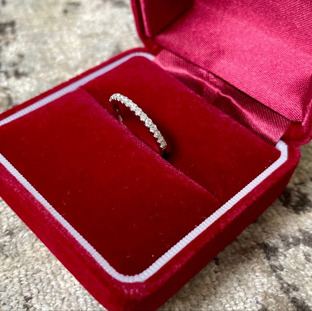 値下‼️プラチナ天然ダイヤモンドエタニティリング　Pt900 0.3ct