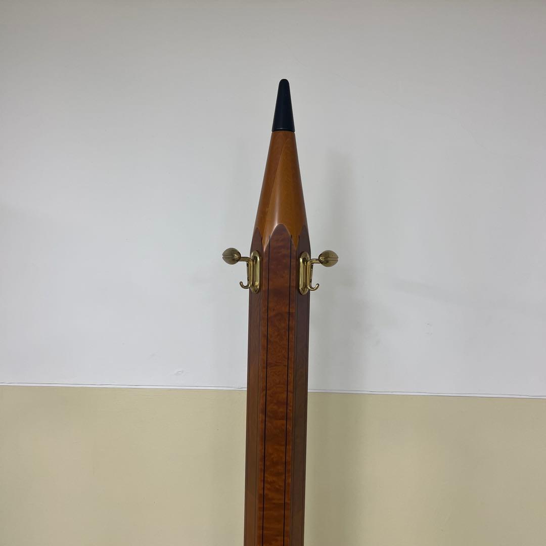 イタリア製鉛筆モチーフ￼木製大理石コートハンガーコート掛け