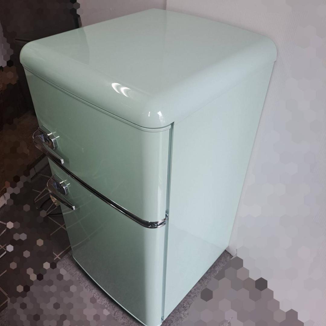 オーヤマ　レトロデザイン　2024年製　冷蔵庫　PRR-082D-LG　81L