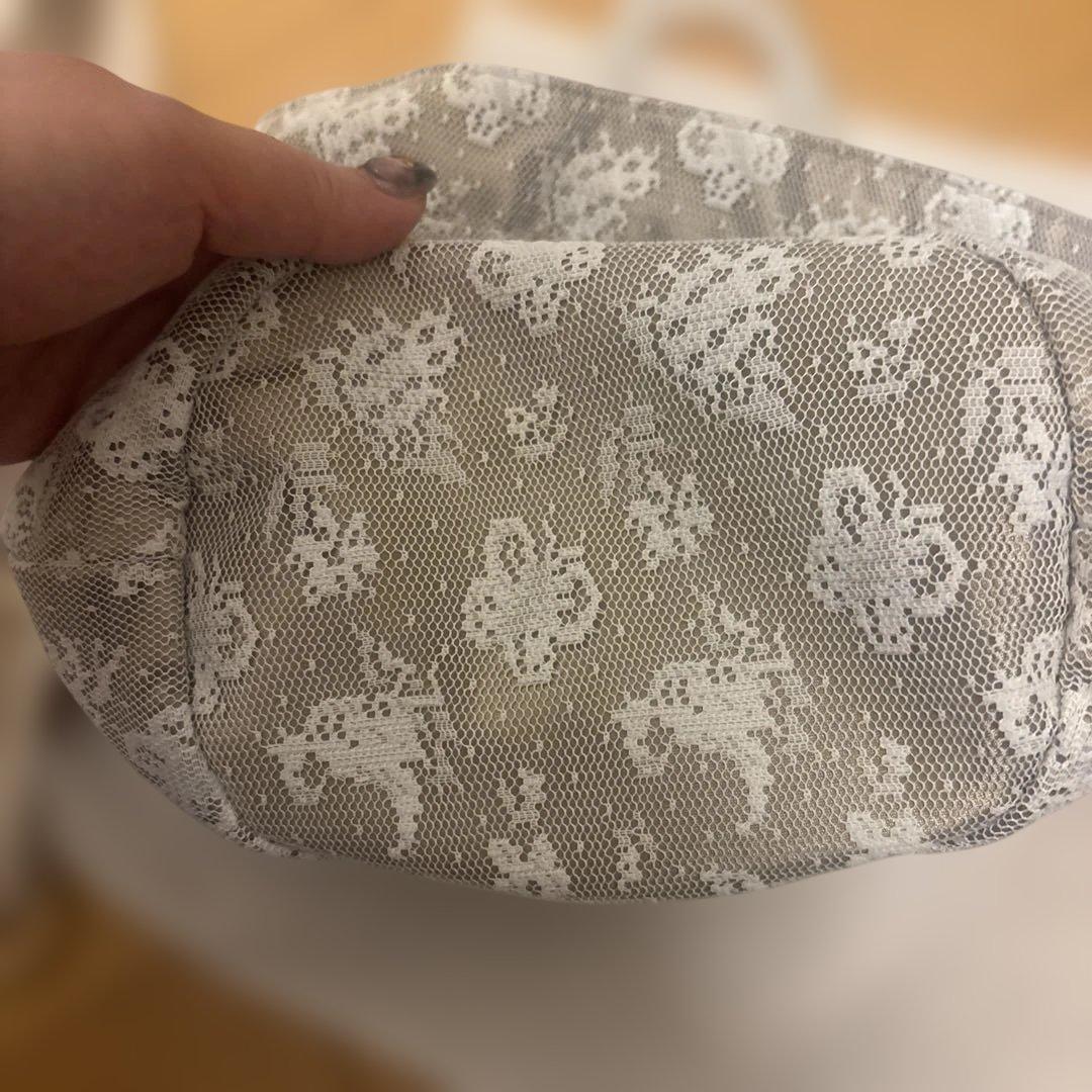 FEILER レース柄 巾着バッグ ベージュ