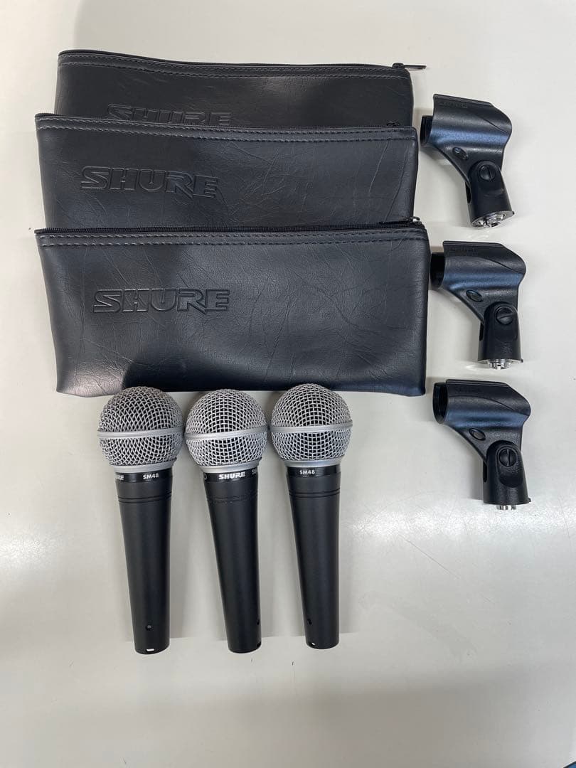 SHURE SM48 ダイナミックマイク 3本セット