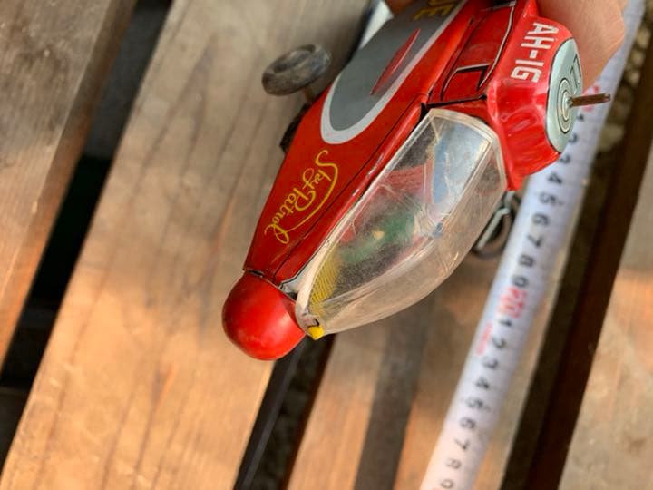 ブリキのおもちゃ　白バイ　ヘリコプターセット　不具合あり