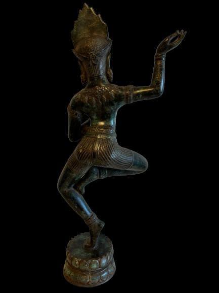 【海】アプサラ像 青銅製　高約：５７ｃｍ　重量約：５．５ｋｇ　アンティーク