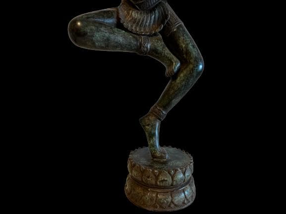 【海】アプサラ像 青銅製　高約：５７ｃｍ　重量約：５．５ｋｇ　アンティーク