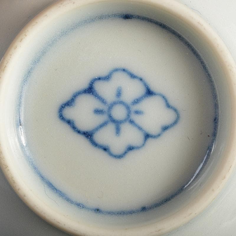 煎茶道具　京焼　清水焼　平安　瑞泉造　青華　煎茶碗　五客　共箱　V　R7223