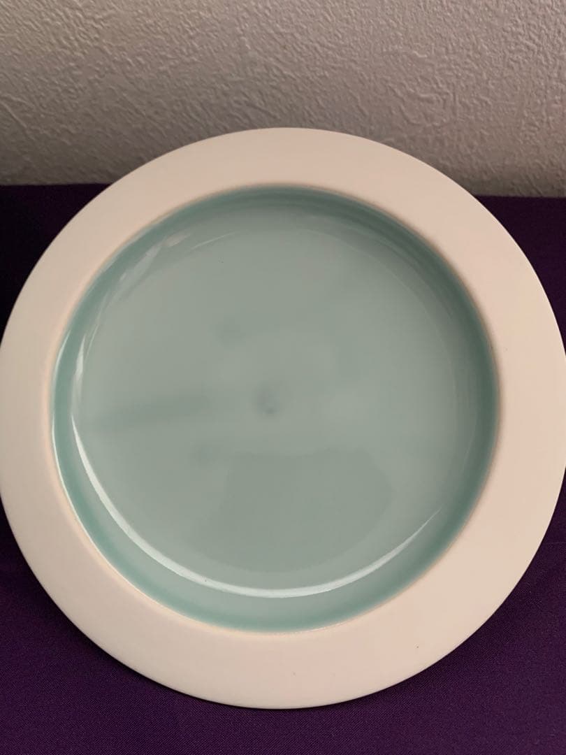 飛青磁捻梅水指　英治作　水差し　寿づか窯　希少　水差