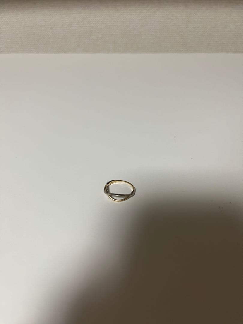 ete　K10YG リング「レイヤード」コンビカラー