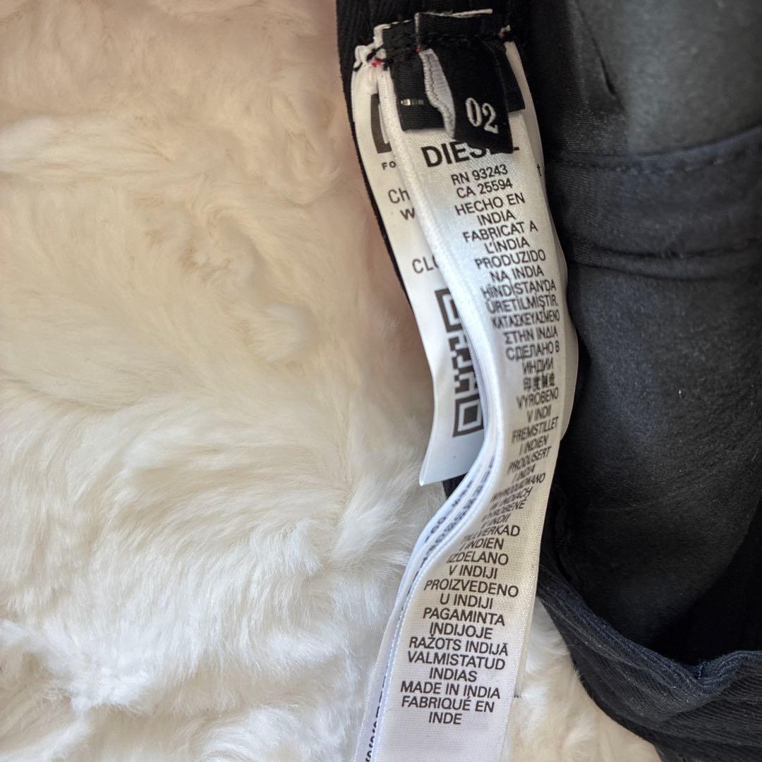 【新品未使用‼︎】DIESEL ブラック レザー ベースボールキャップ