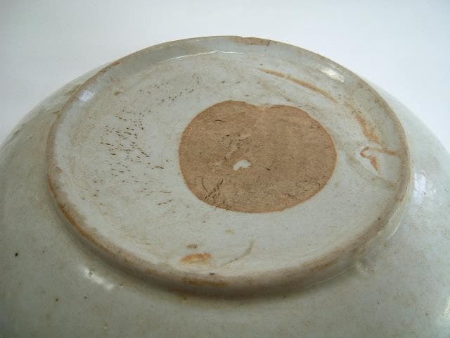 皿■古い安南染付時代物 青華 中鉢 唐草紋 中皿 骨董品 古美術 古玩■