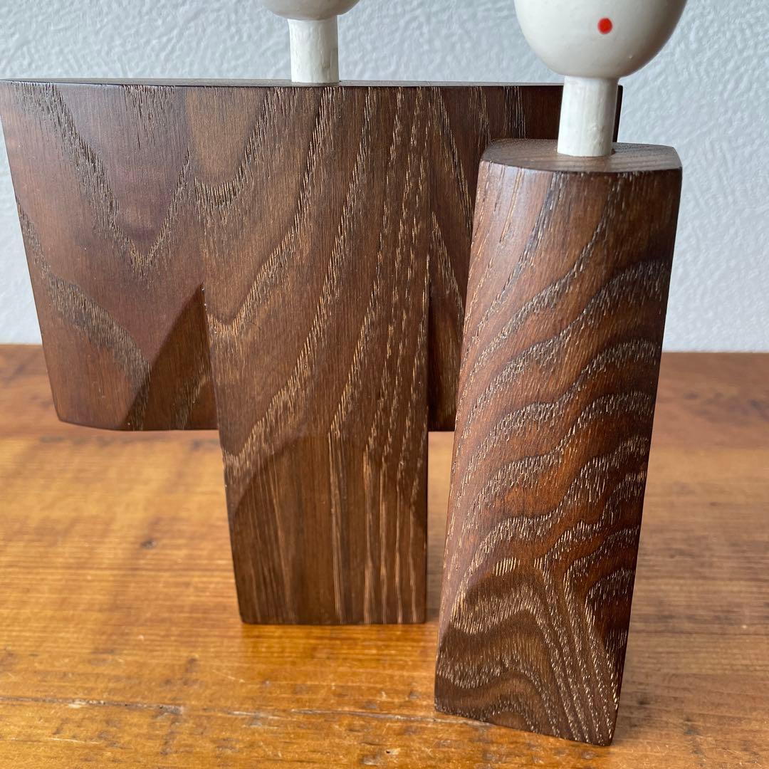 希少　古物　欅木製　立て雛　芸術　古道具　伝統文化　民藝