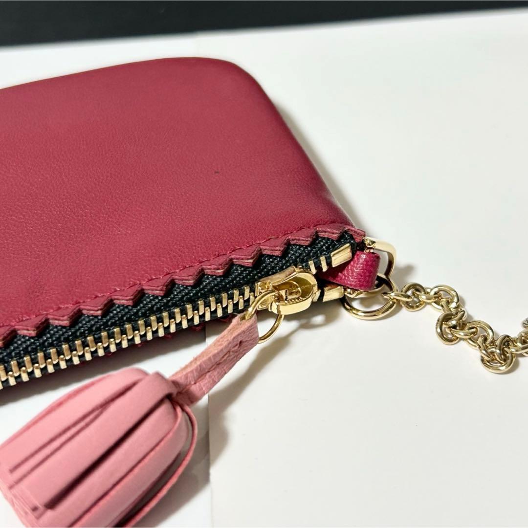 極美品 LOEWE ロエベ アナグラム ナッパレザー タッセル ケース