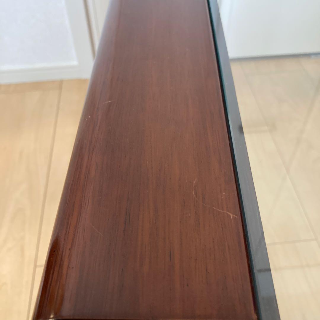 【レア】ビンテージ　カリモク　天板ガラス　サイドテーブル　karimoku