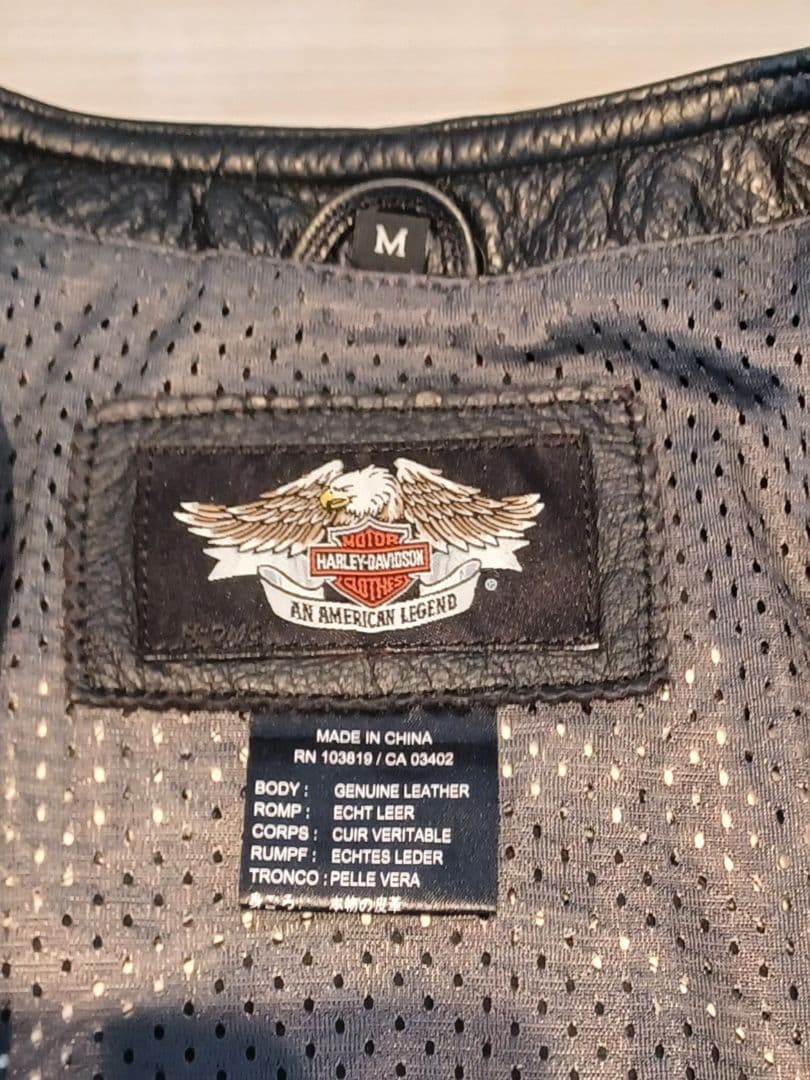 【希少 美品】ハーレーダビッドソン　ライダースジャケット スカルレザーベスト
