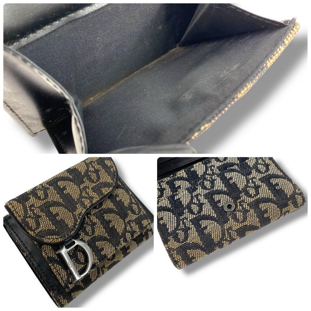 クリスチャンディオール Dior 折り財布 トロッター サドル オブリーク