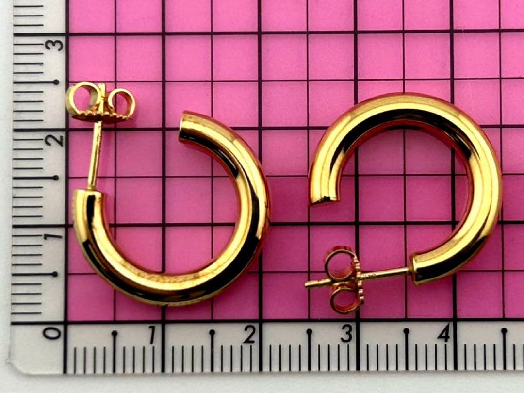 希少 美品 Tiffany&Co. ティファニー フープ ピアス 750 K18