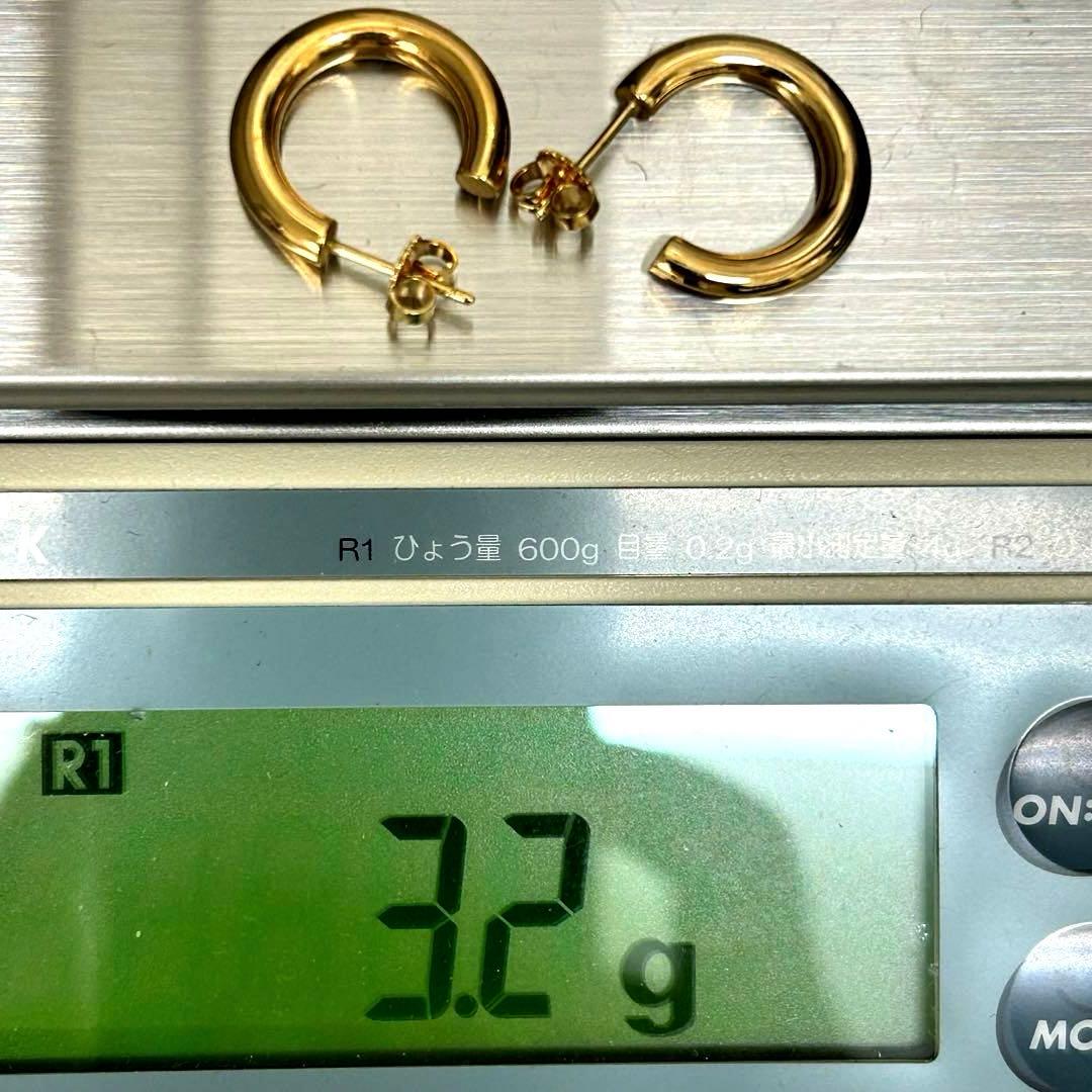 希少 美品 Tiffany&Co. ティファニー フープ ピアス 750 K18