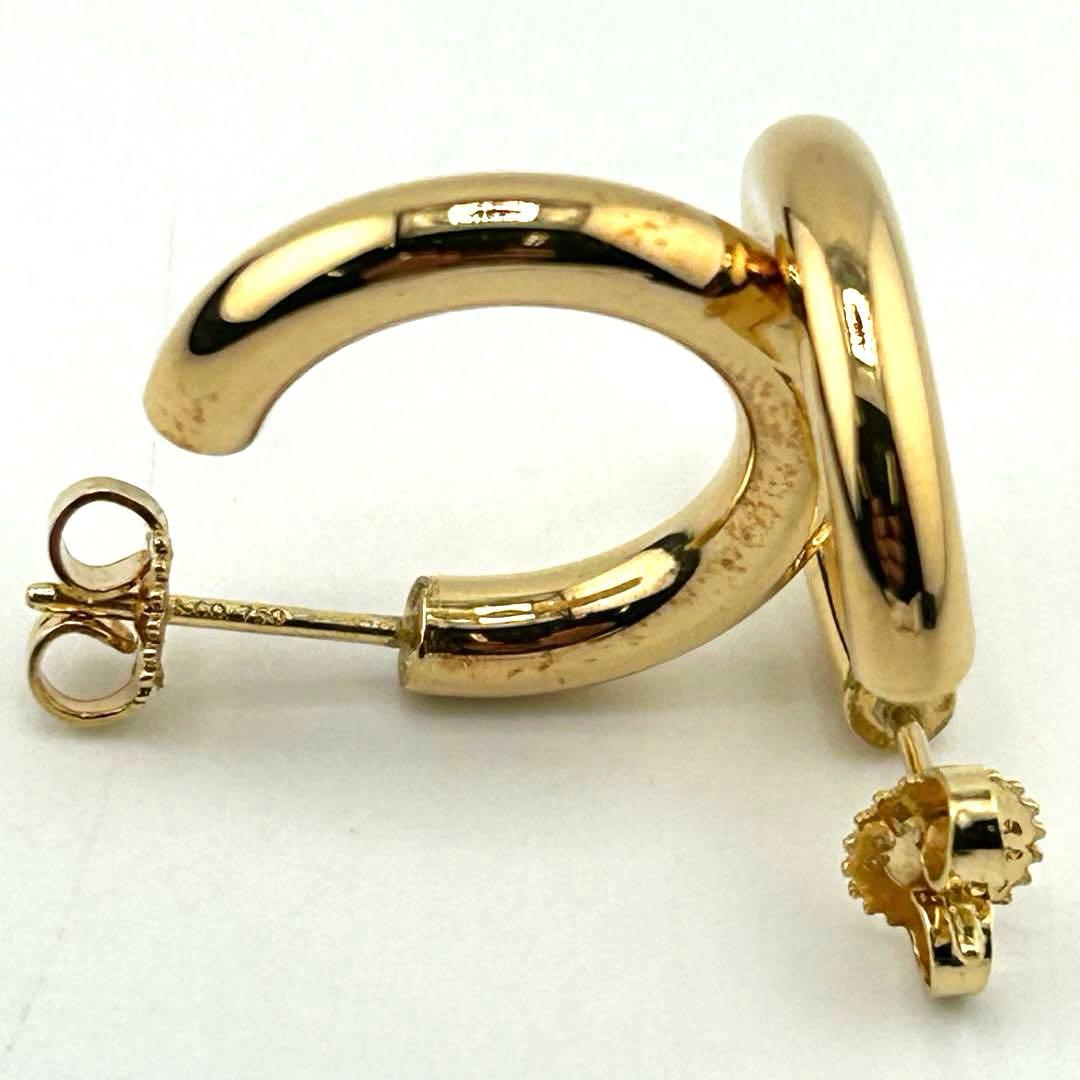 希少 美品 Tiffany&Co. ティファニー フープ ピアス 750 K18