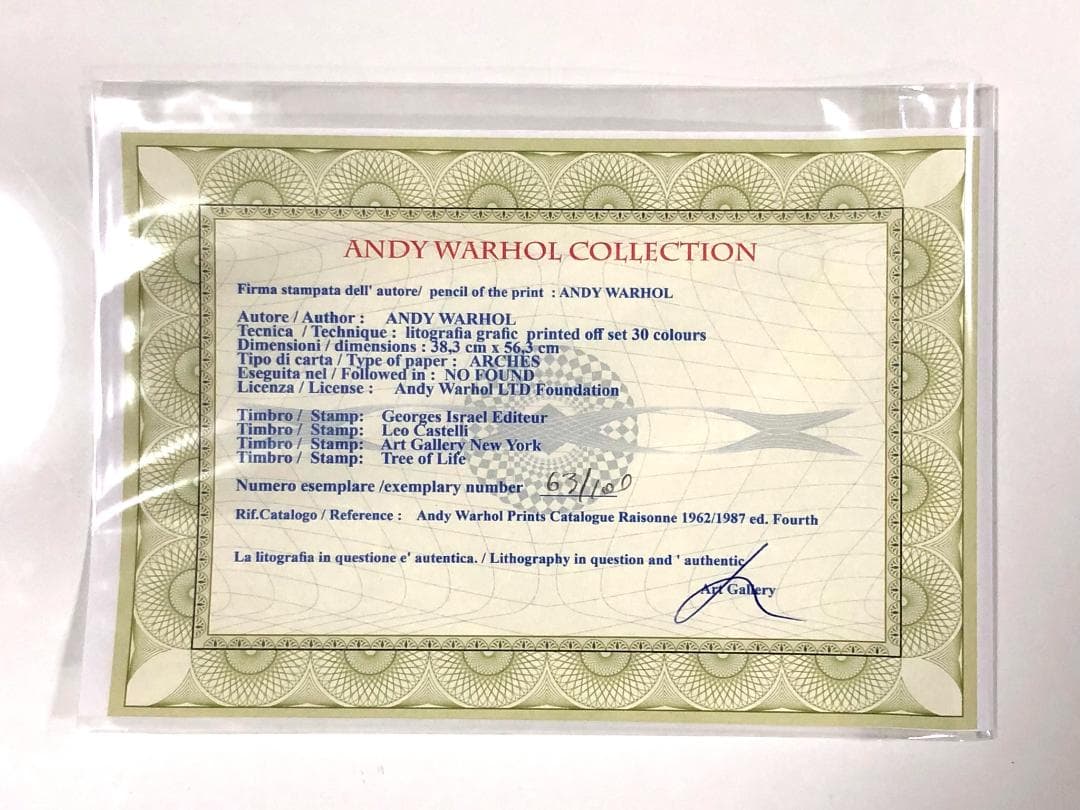 【模写】【限定100部・証明書付】Andy Warhol「Sam（グリーン）」