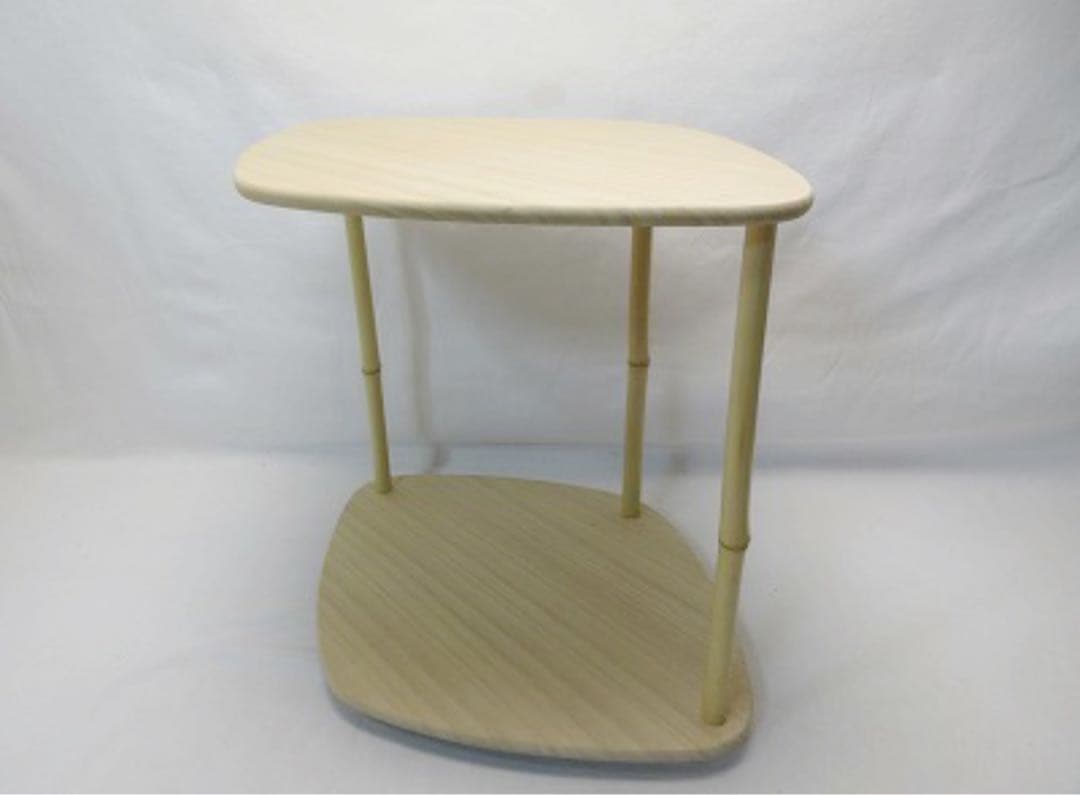 未使用 茶道具 指物師 萩井一丘作 桐蛤棚 一茶好 底印 組み立式 共布 共箱