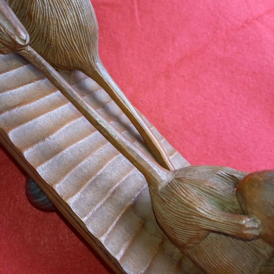 鼠　ネズミ　ねずみ　木彫り　骨董　オブジェ　天然木　古民藝　彫刻　一刀彫