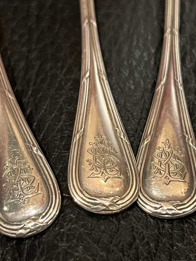 ピュイフォルカ　純銀製　950 フランス　アンティーク　5本セット　スプーン