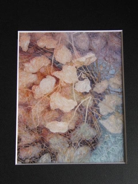 桝田隆一、【冬の蓮池】、希少な額装用画集より、状態良好、新品額装付、日本人画家