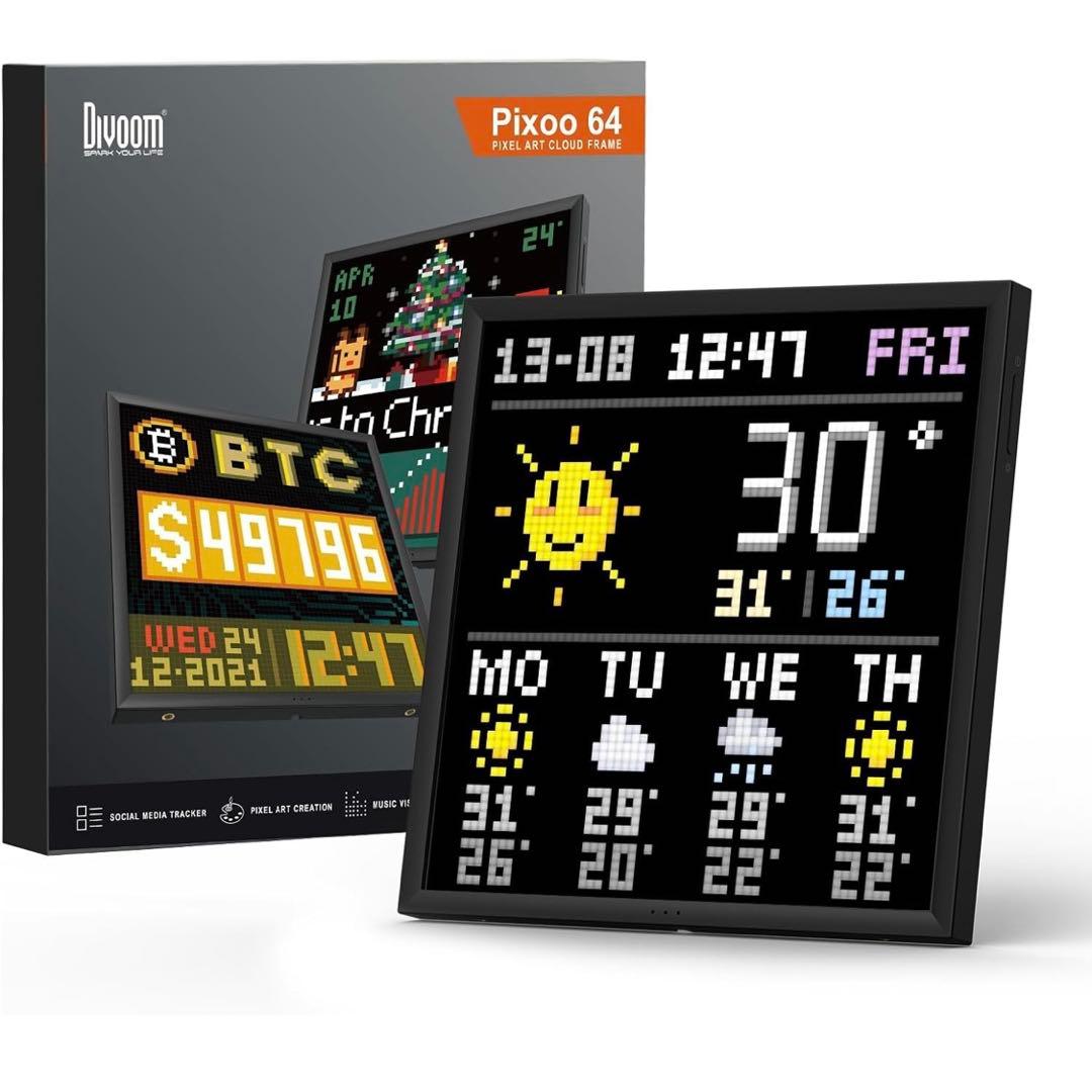 新品　Divoom Pixoo 64 置き時計