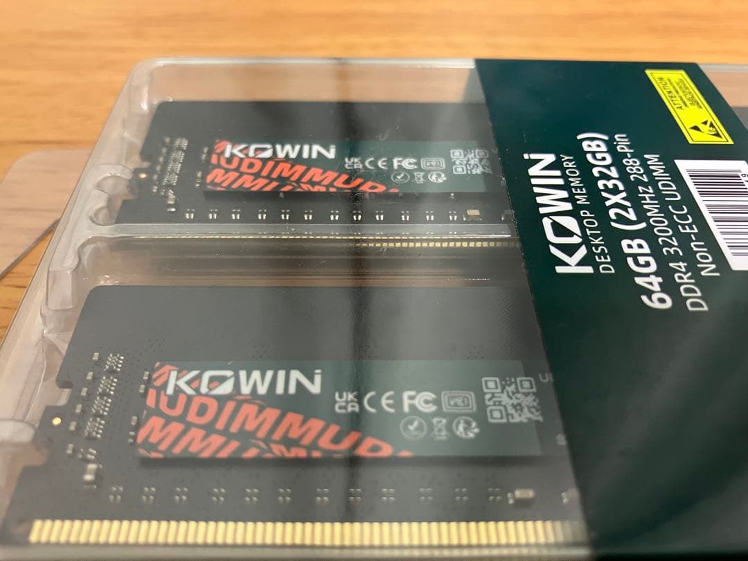 【新品】KOWIN 64GB (2x32GB) DDR4 3200MHz メモリ