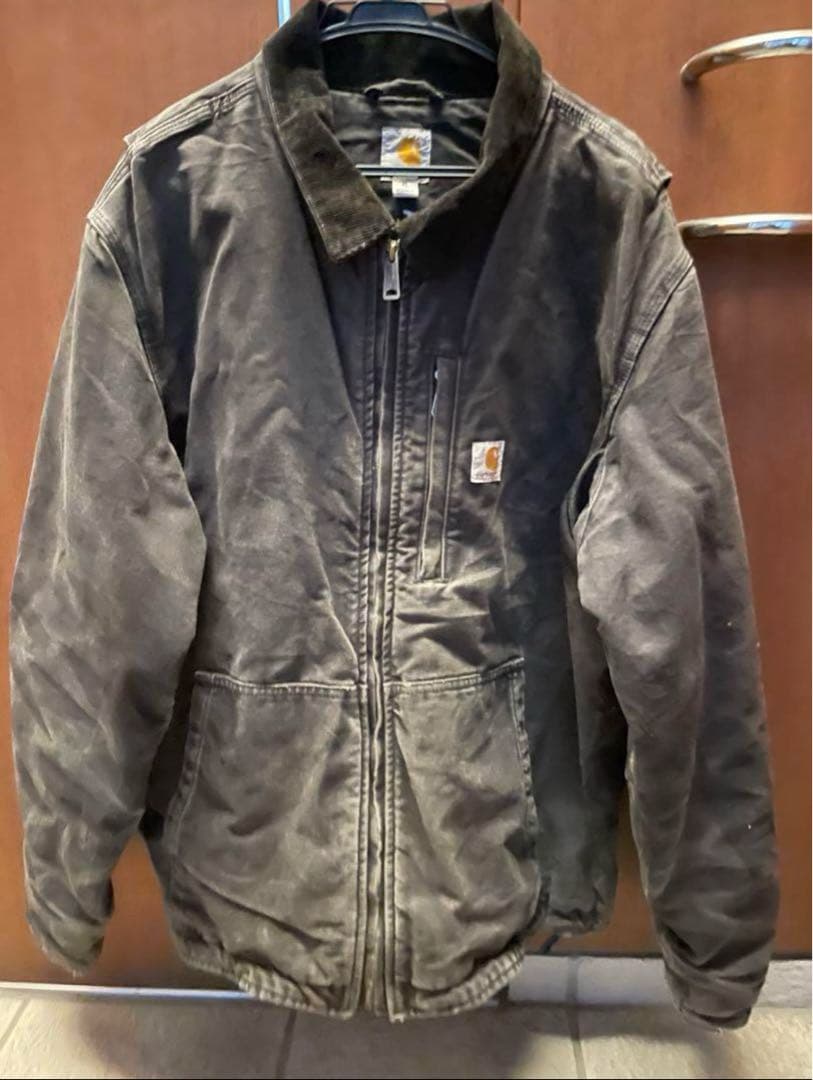 【激レア】carhartt デトロイトジャケット　ドローコード付き　ブラック