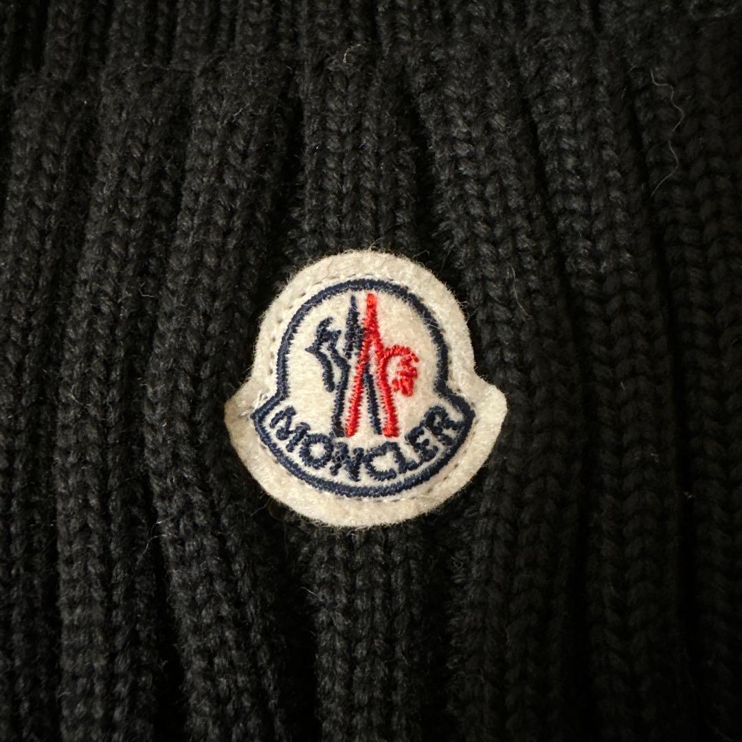 希少品 リアルファー Moncler モンクレール ポンポンニット帽 ビーニー