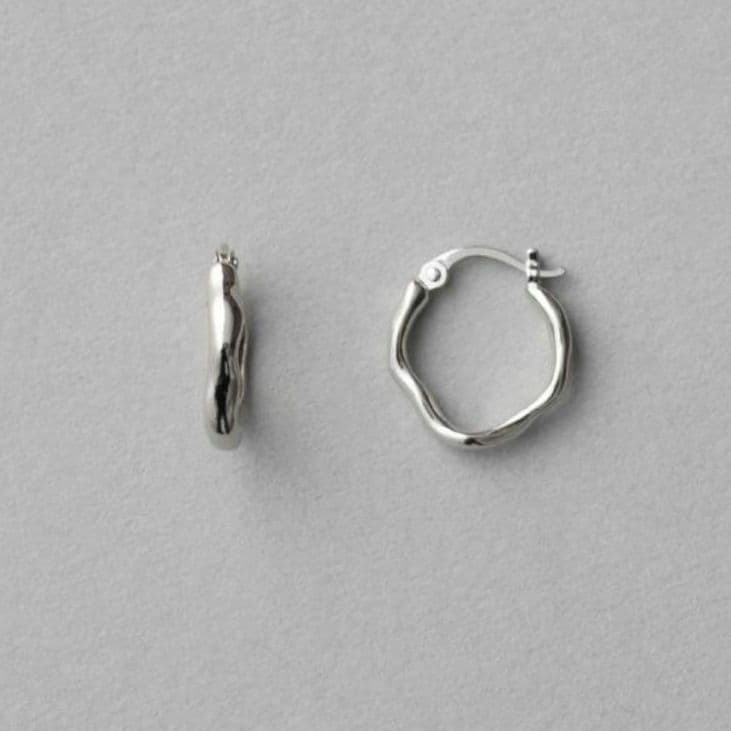 【美品】ete エテ フープピアス シルバー