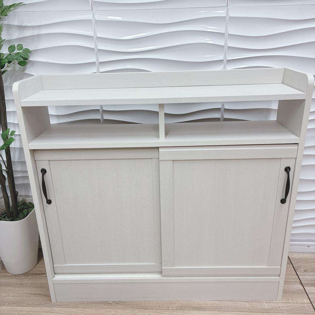 ◇大阪府 神戸市 配達料無料！◇薄型キャビネット◇引き戸◇収納◇カウンター下収納