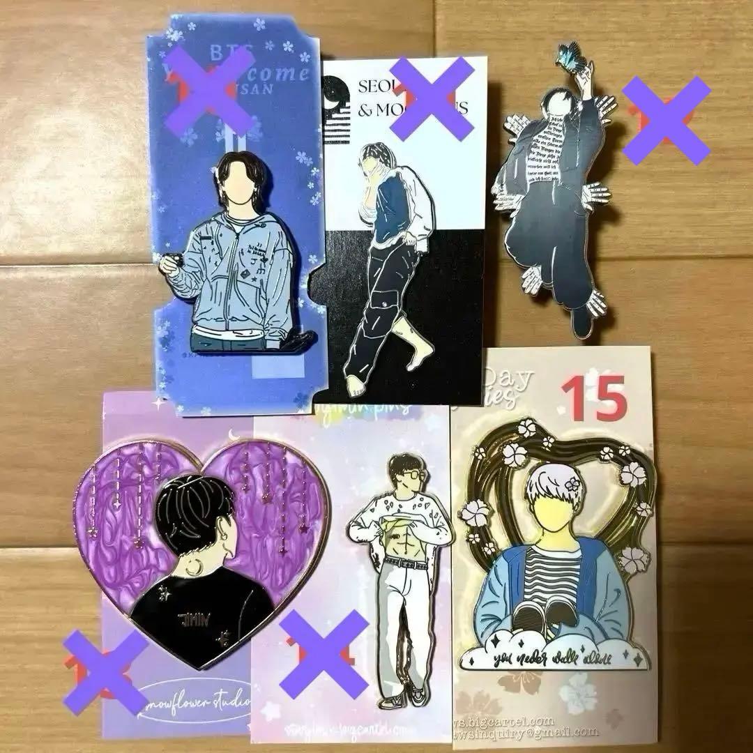 BTS ジミン ピンバッジ　　　　　　　 1〜18