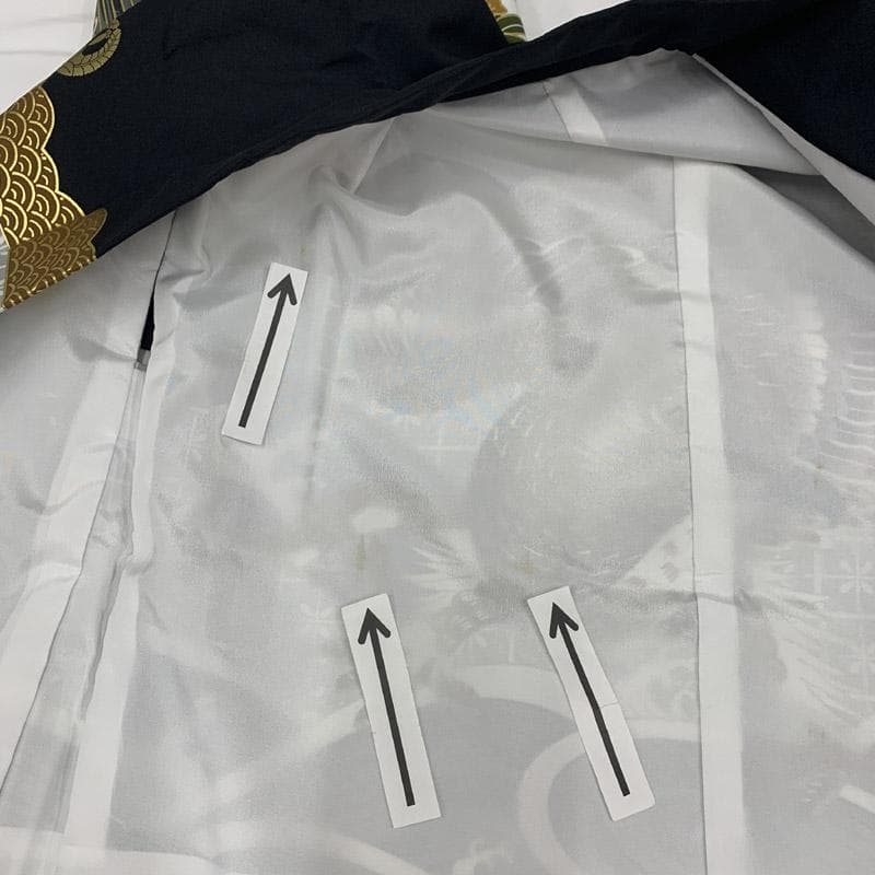 507ab56■七五三 五歳 男児 着物&羽織&袴&角帯&長襦袢 金彩■美品