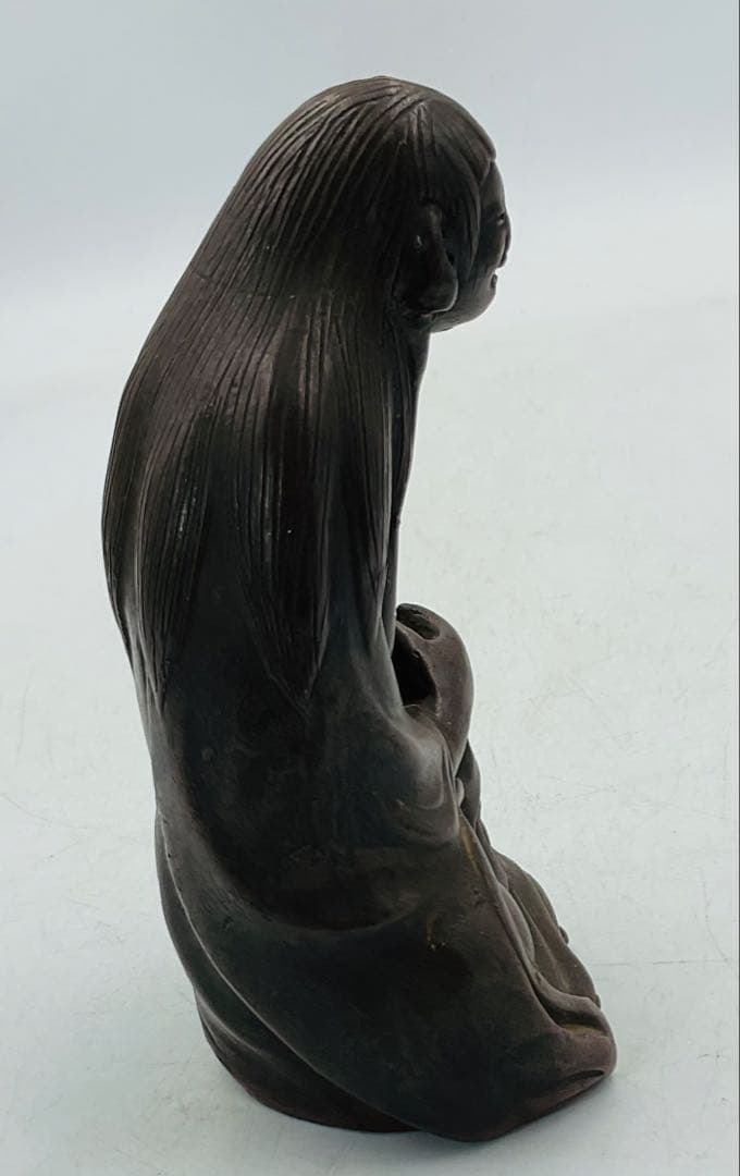 【８０】★江戸時代末期　古備前焼仙人置物★