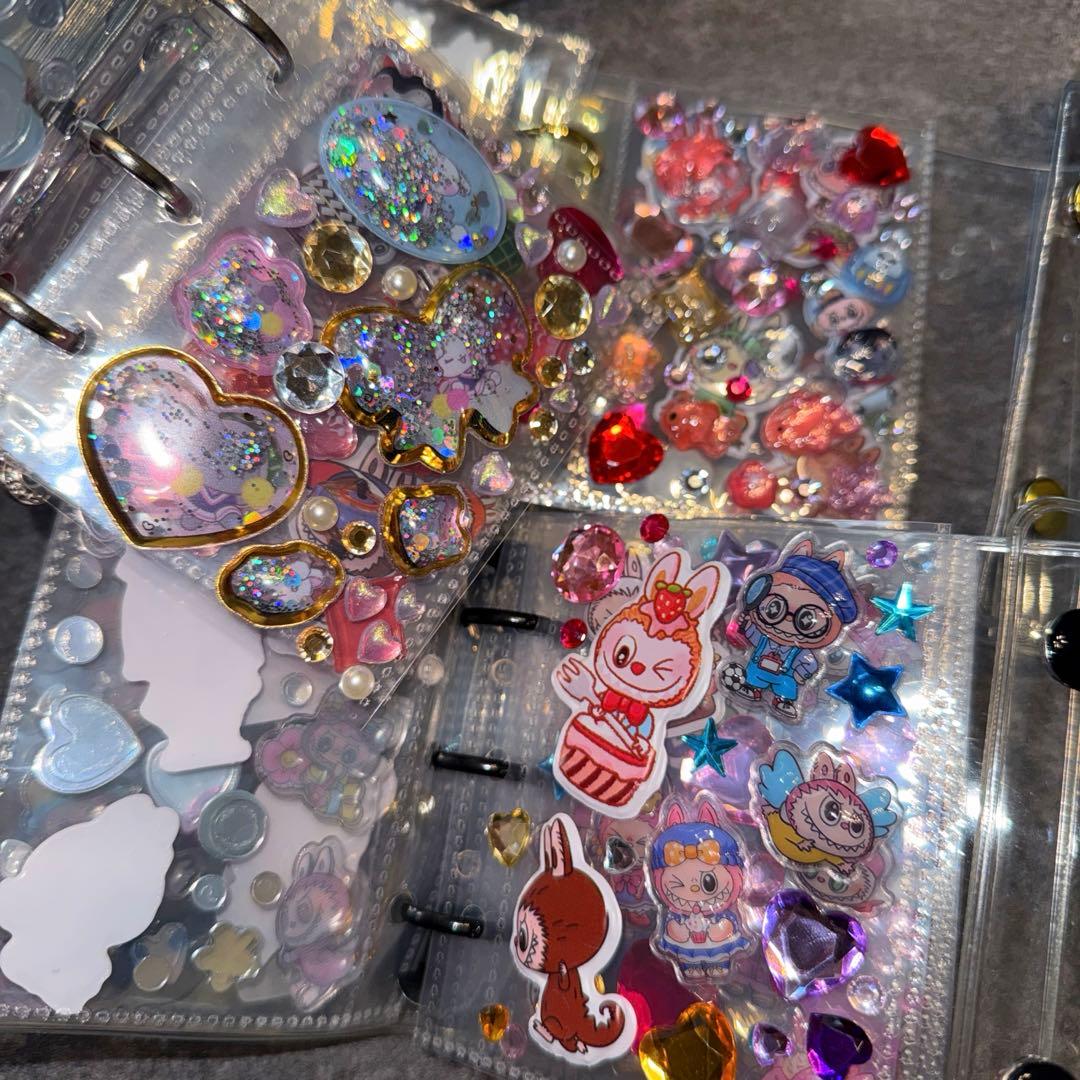 ラブブシール、和柄ボンボンドロップ、シャカシャカシール帳完成品4冊セット