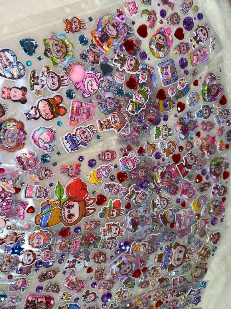 ラブブシール、和柄ボンボンドロップ、シャカシャカシール帳完成品4冊セット