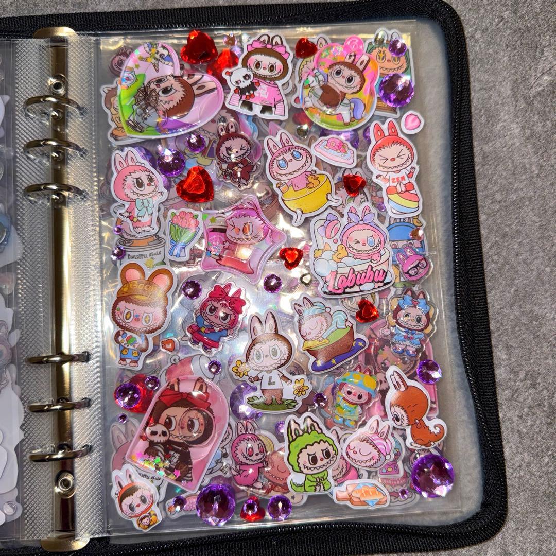 ラブブシール、和柄ボンボンドロップ、シャカシャカシール帳完成品4冊セット