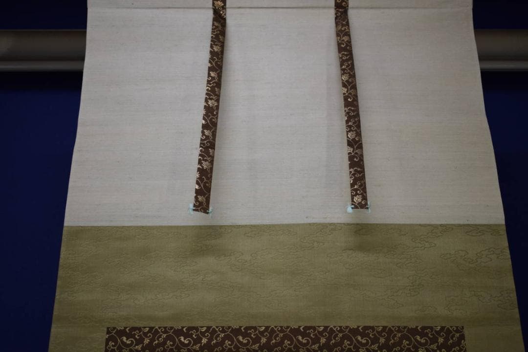 真作/井内篁鳳/雪景山村人物図/絹表装/布袋屋掛軸HH-763