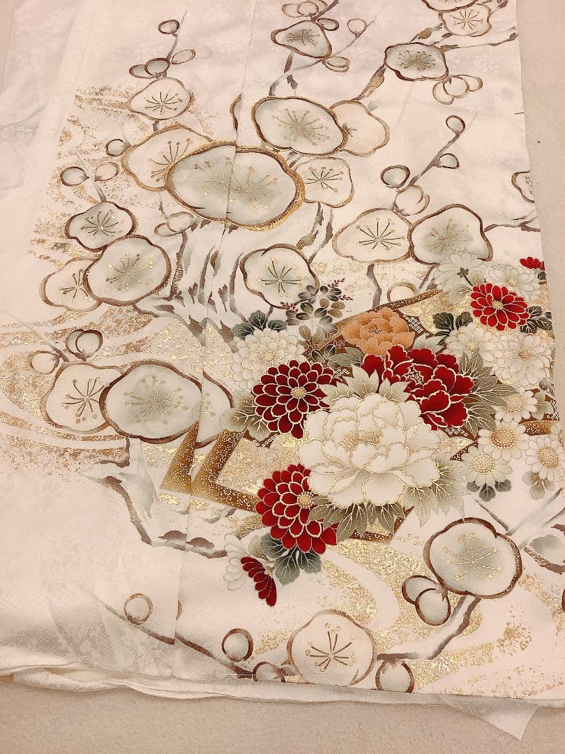 白地古典　上品な振袖フルセット