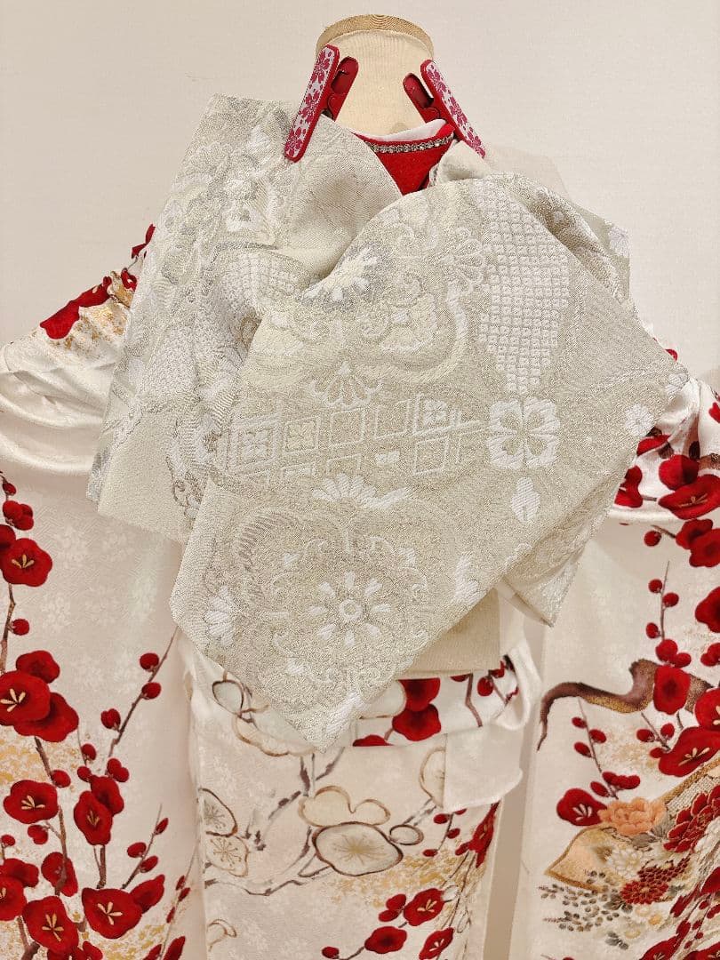 白地古典　上品な振袖フルセット