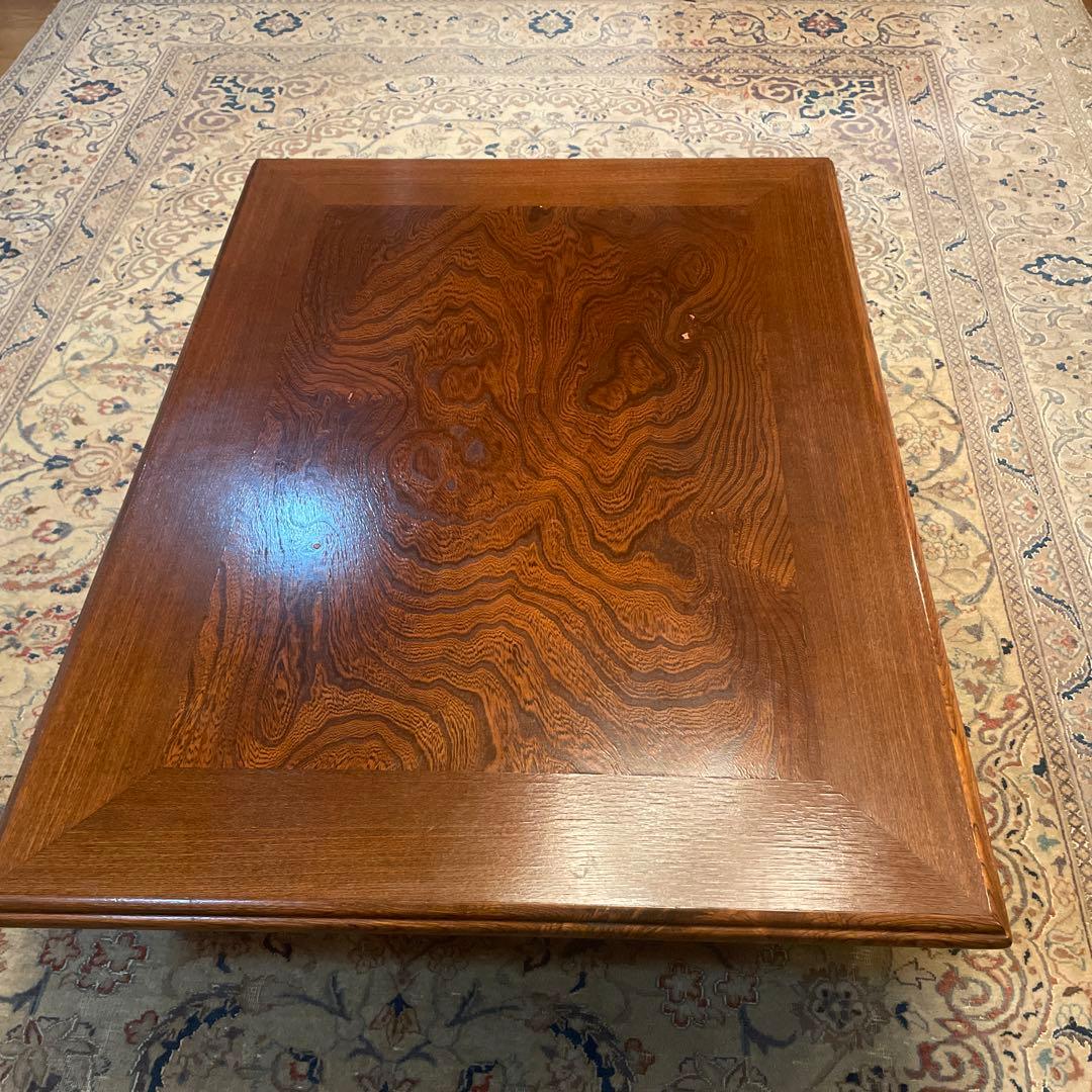 ほぼ配送料アンティーク木製ダークブラウン低テーブル