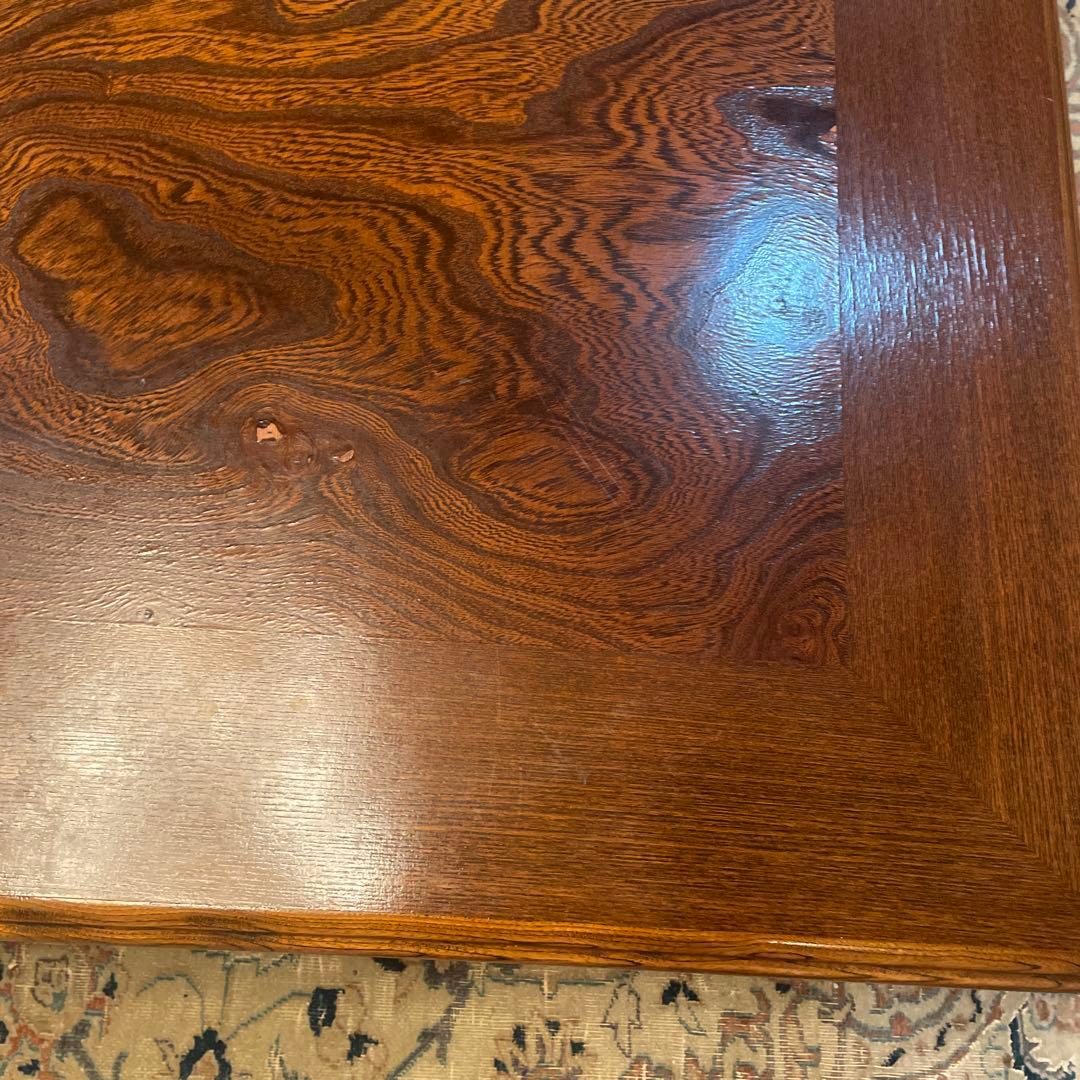 ほぼ配送料アンティーク木製ダークブラウン低テーブル