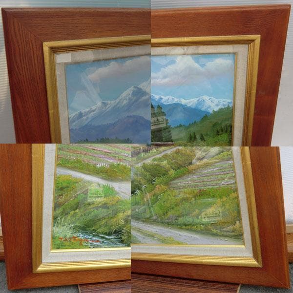 真作保証　北川照生　安曇野の山郷　F20