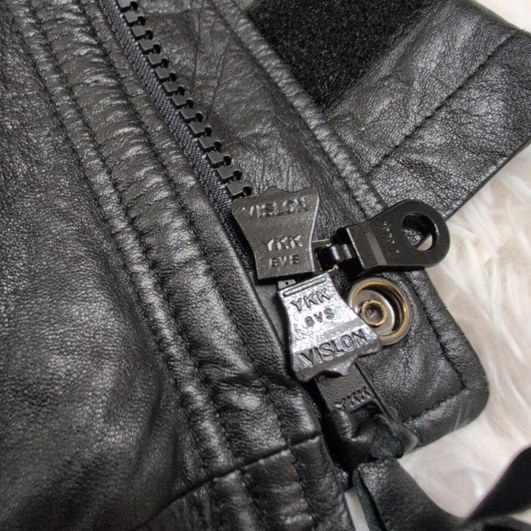 極美品✨️AVIREX レザージャケット フード付き 2way 牛革 ブラック