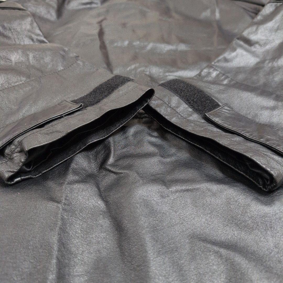 極美品✨️AVIREX レザージャケット フード付き 2way 牛革 ブラック