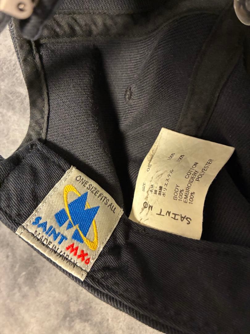 SAINT MICHAEL 6PANEL CAP LACERATING ブラック