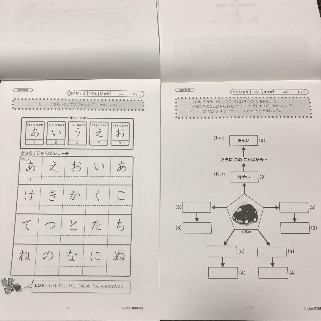 しちだ 小学生プリント  右脳Ⅱ