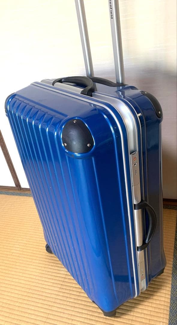 【早い者勝ち】大型ハードシェルキャリーケース 青