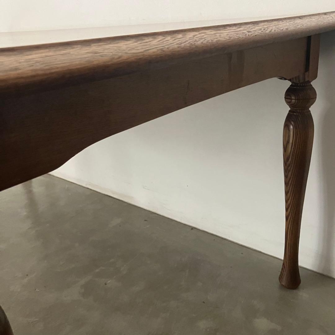 レトロ　アンティーク　古家具　キツツキ　カリモク　太平　猫足　ろくろ脚　ろくろ足